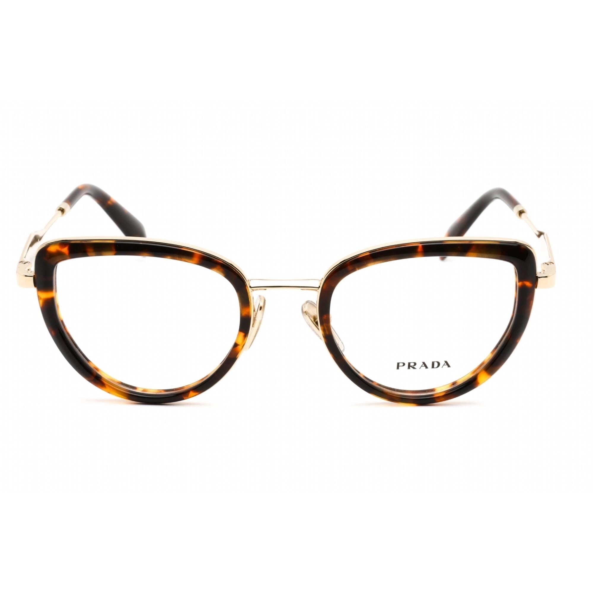 Prada Women's Eyeglasses - Honey Tortoise Plastic/Metal Cat Eye | 0PR 54ZV VAU1O1