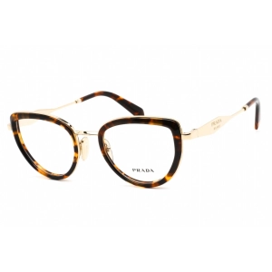 Prada Women's Eyeglasses - Honey Tortoise Plastic/Metal Cat Eye | 0PR 54ZV VAU1O1