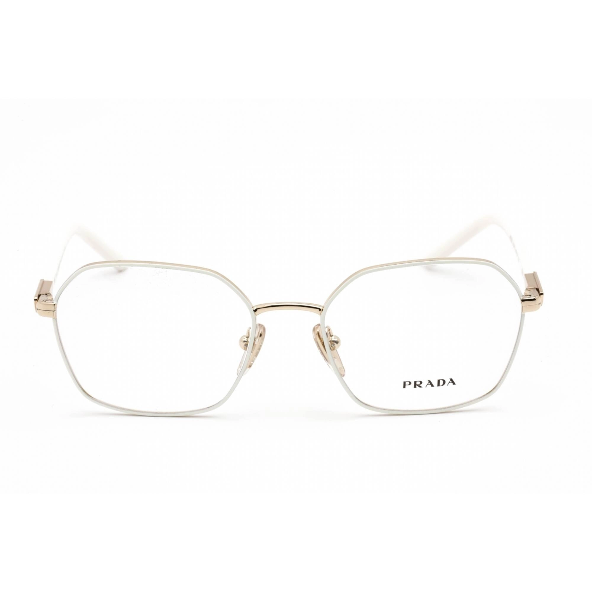 Prada Women's Eyeglasses - Square Shape Talc/Pale Gold Metal Frame | 0PR 55YV LFB1O1