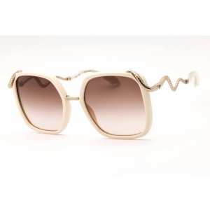 Roberto Cavalli Women's Sunglasses - Cream Acetate Square Full Rim | SRC003M 09X7