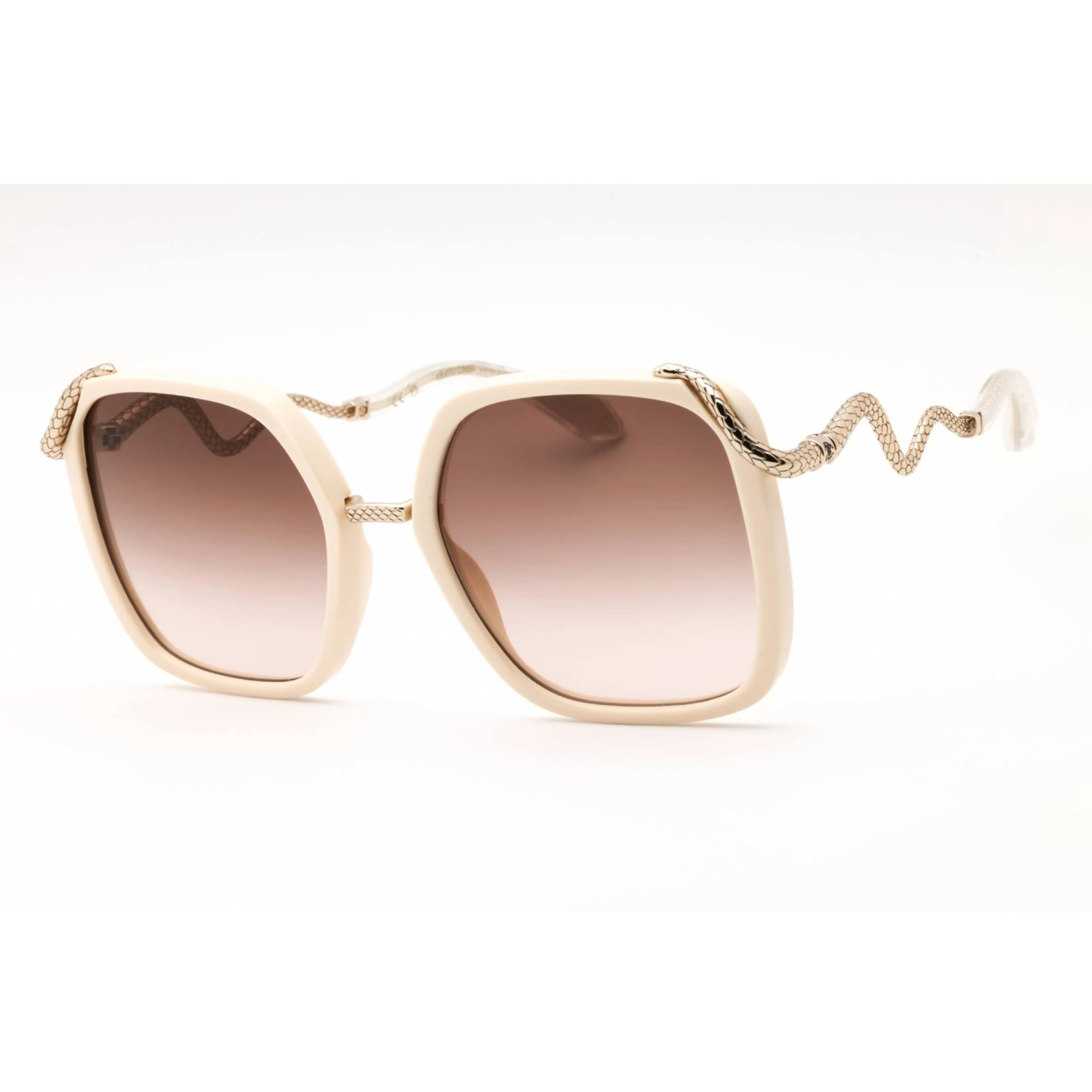 Roberto Cavalli Women's Sunglasses - Cream Acetate Square Full Rim | SRC003M 09X7