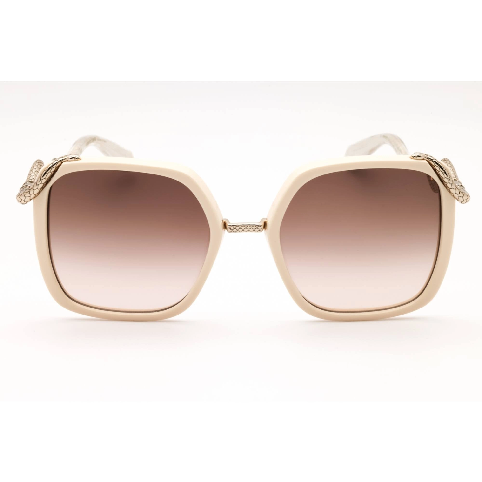 Roberto Cavalli Women's Sunglasses - Cream Acetate Square Full Rim | SRC003M 09X7
