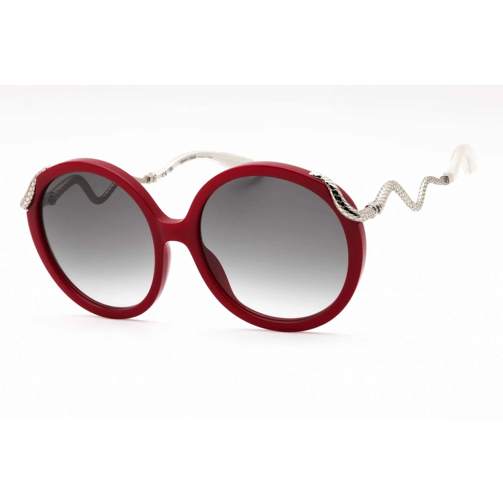 Roberto Cavalli Women's Sunglasses - Red Acetate Round Full Rim Frame | SRC004M 09EZ