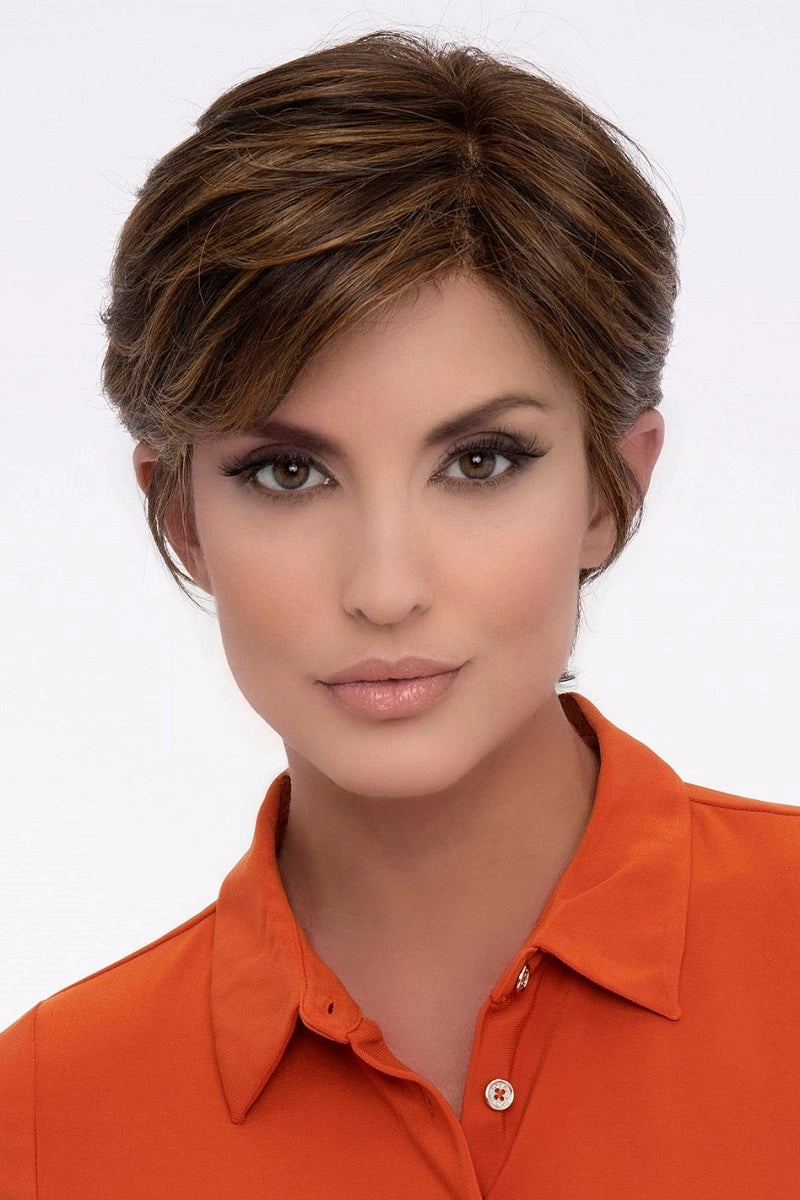 Sale - Envy Wigs - Paula - Human Hair Blend - Color: Medium Brown