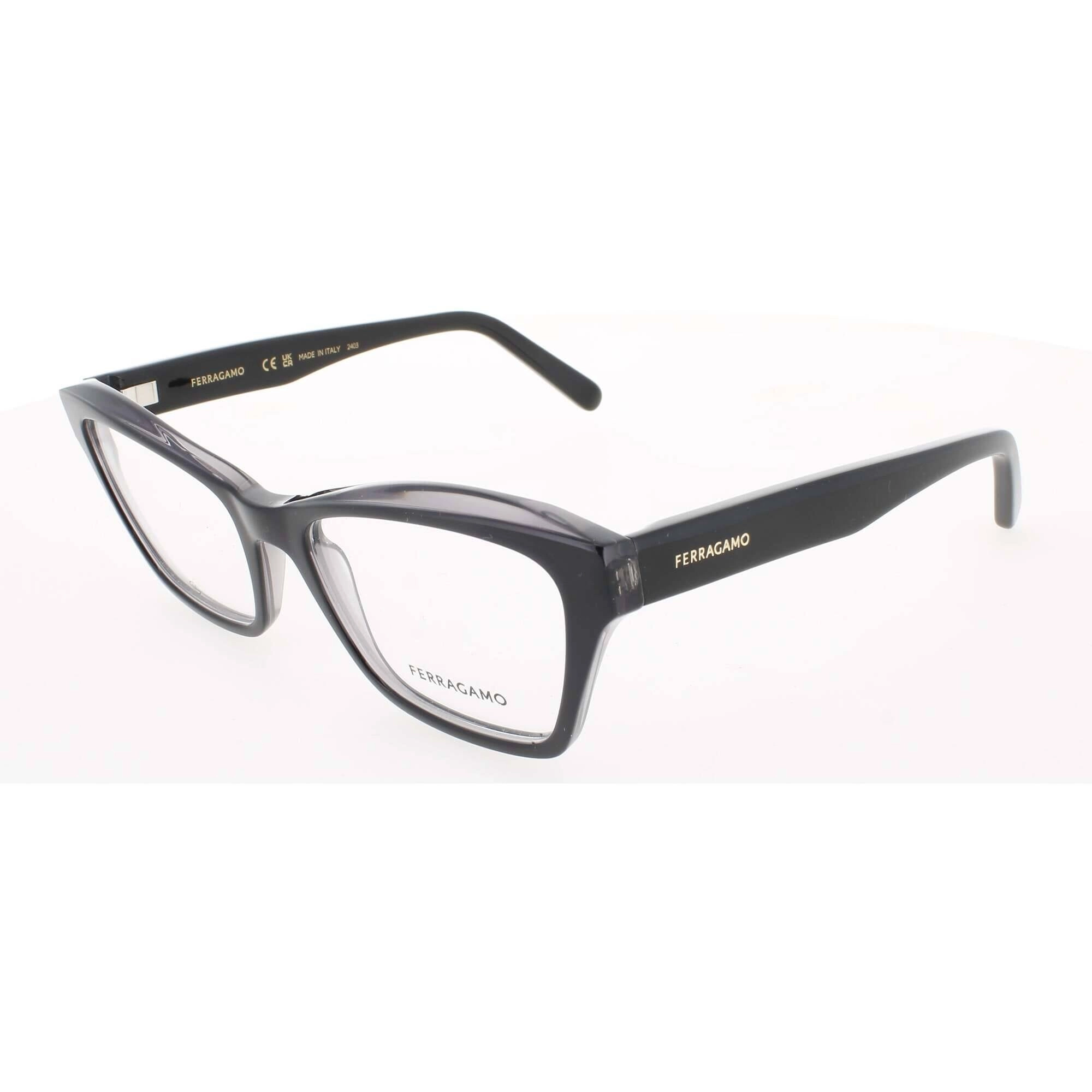 Salvatore Ferragamo Women's Eyeglasses - Dark Grey Acetate Cat Eye Frame | SF2951N 022