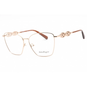 Salvatore Ferragamo Women's Eyeglasses - Full Rim Rose Gold Metal Frame | SF2217 688