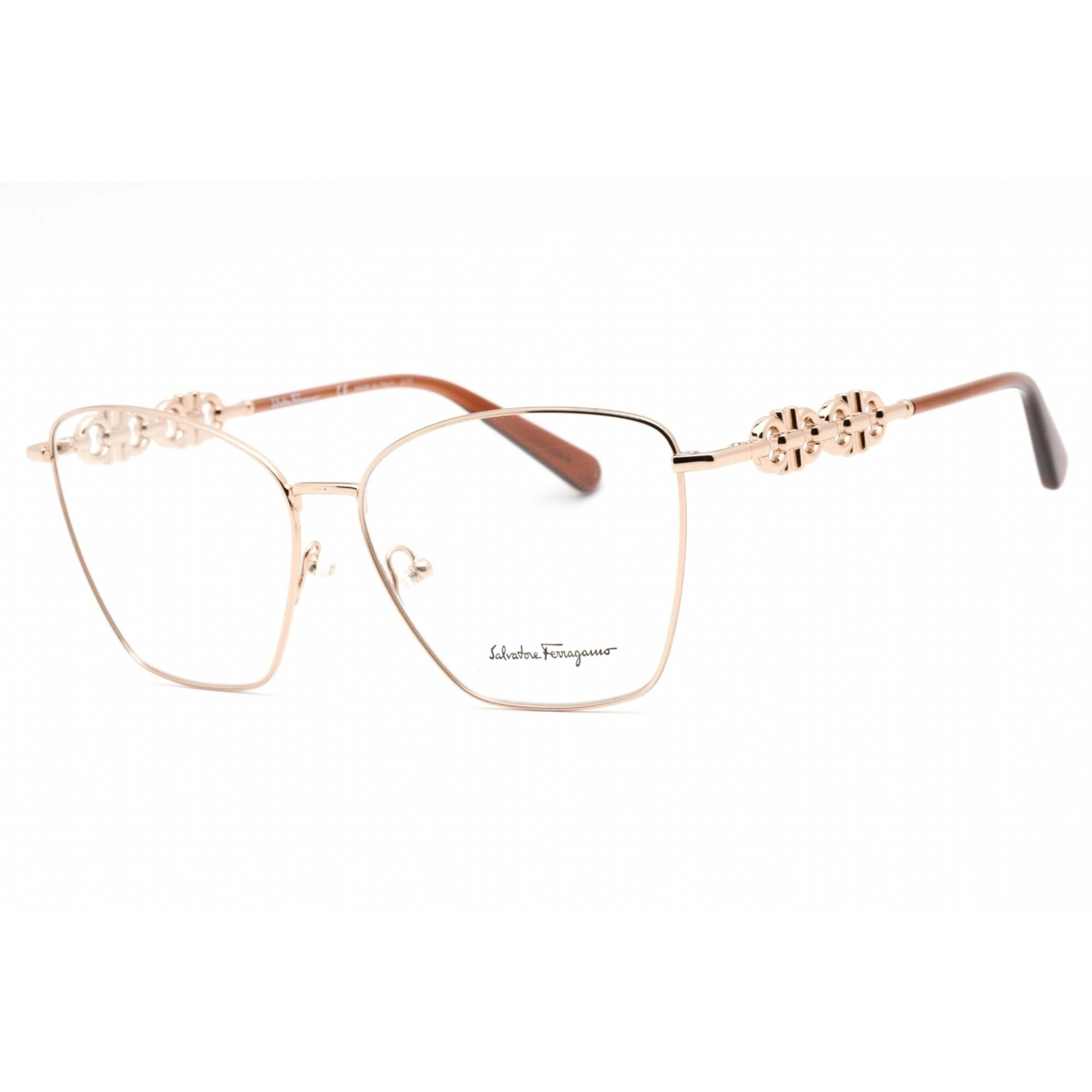Salvatore Ferragamo Women's Eyeglasses - Full Rim Rose Gold Metal Frame | SF2217 688