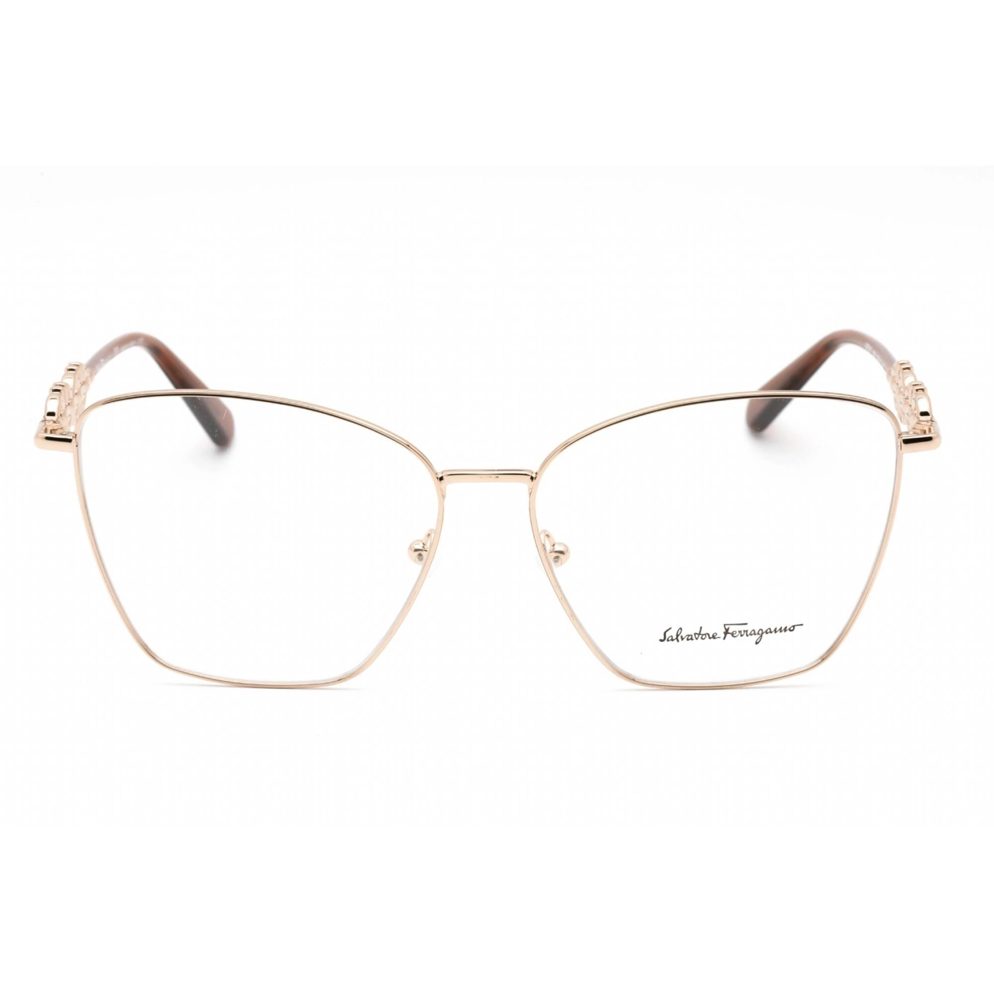 Salvatore Ferragamo Women's Eyeglasses - Full Rim Rose Gold Metal Frame | SF2217 688