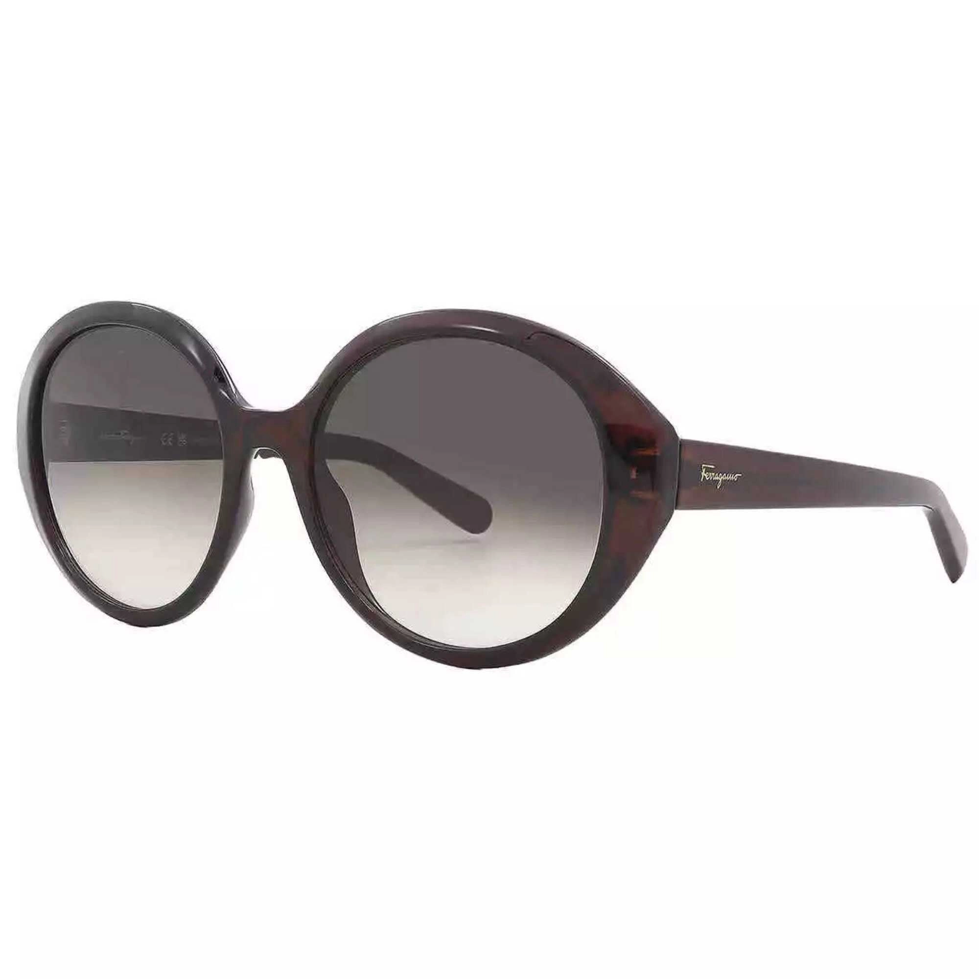 Salvatore Ferragamo Women's Sunglasses - Brown Plastic Oval Full Rim | SF1067S 210