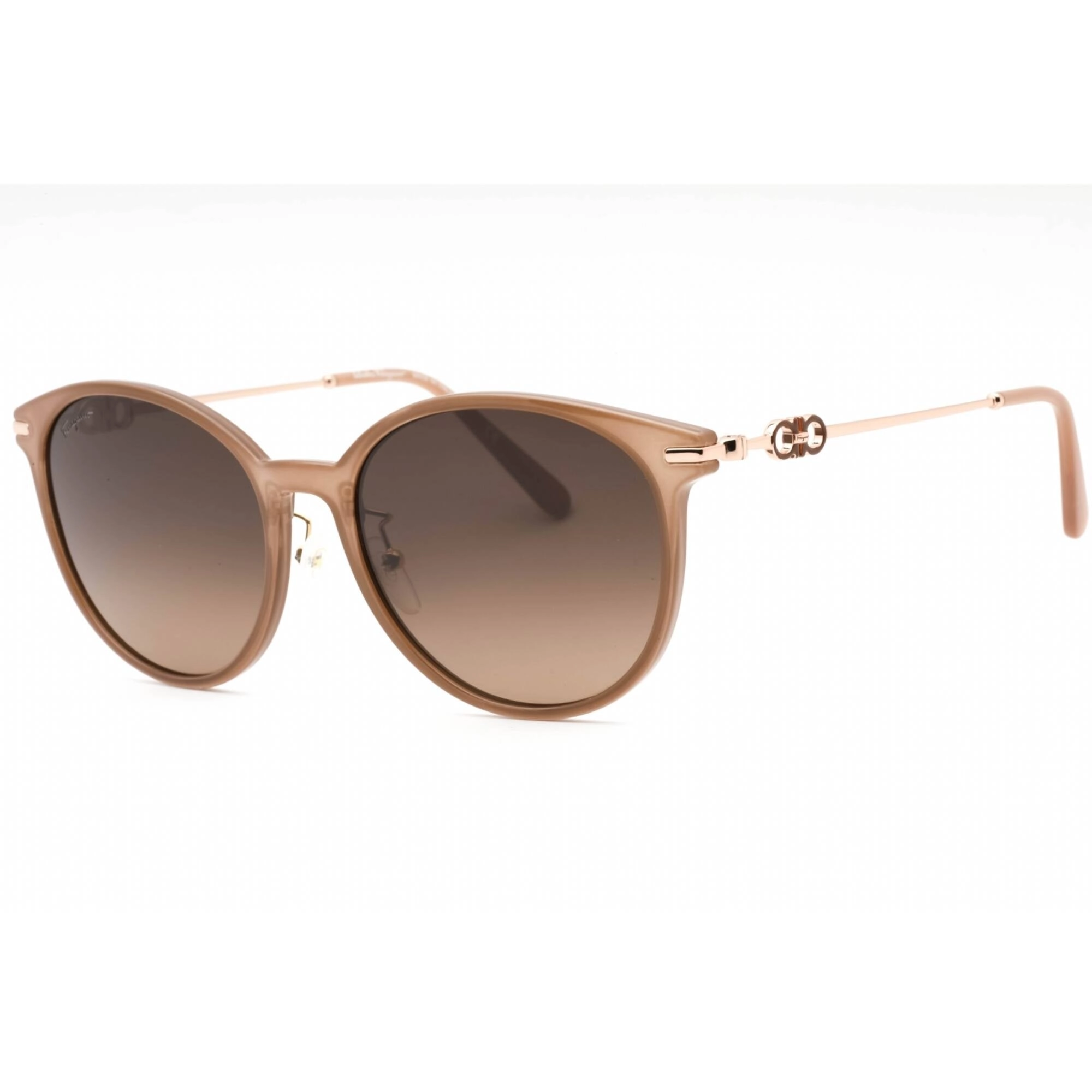 Salvatore Ferragamo Women's Sunglasses - Nude Plastic Round Full Rim | SF1033SA 290