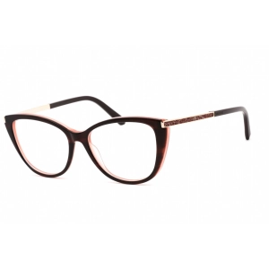 Swarovski Women's Eyeglasses - Cat Eye Shape Shiny Bordeaux Plastic Frame | SK5414 069