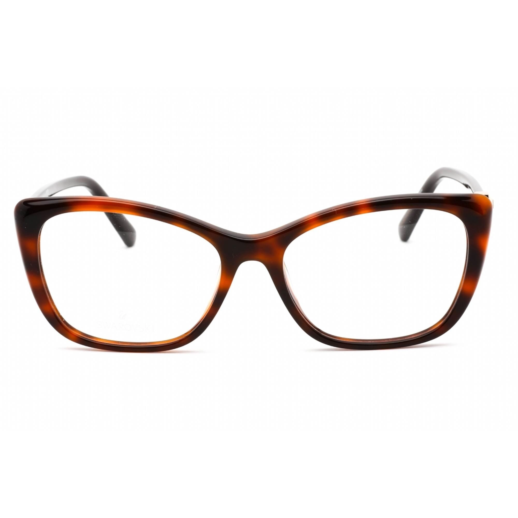 Swarovski Women's Eyeglasses - Full Rim Cat Eye Dark Havana Plastic Frame | SK5416 052