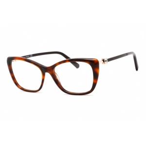 Swarovski Women's Eyeglasses - Full Rim Cat Eye Dark Havana Plastic Frame | SK5416 052