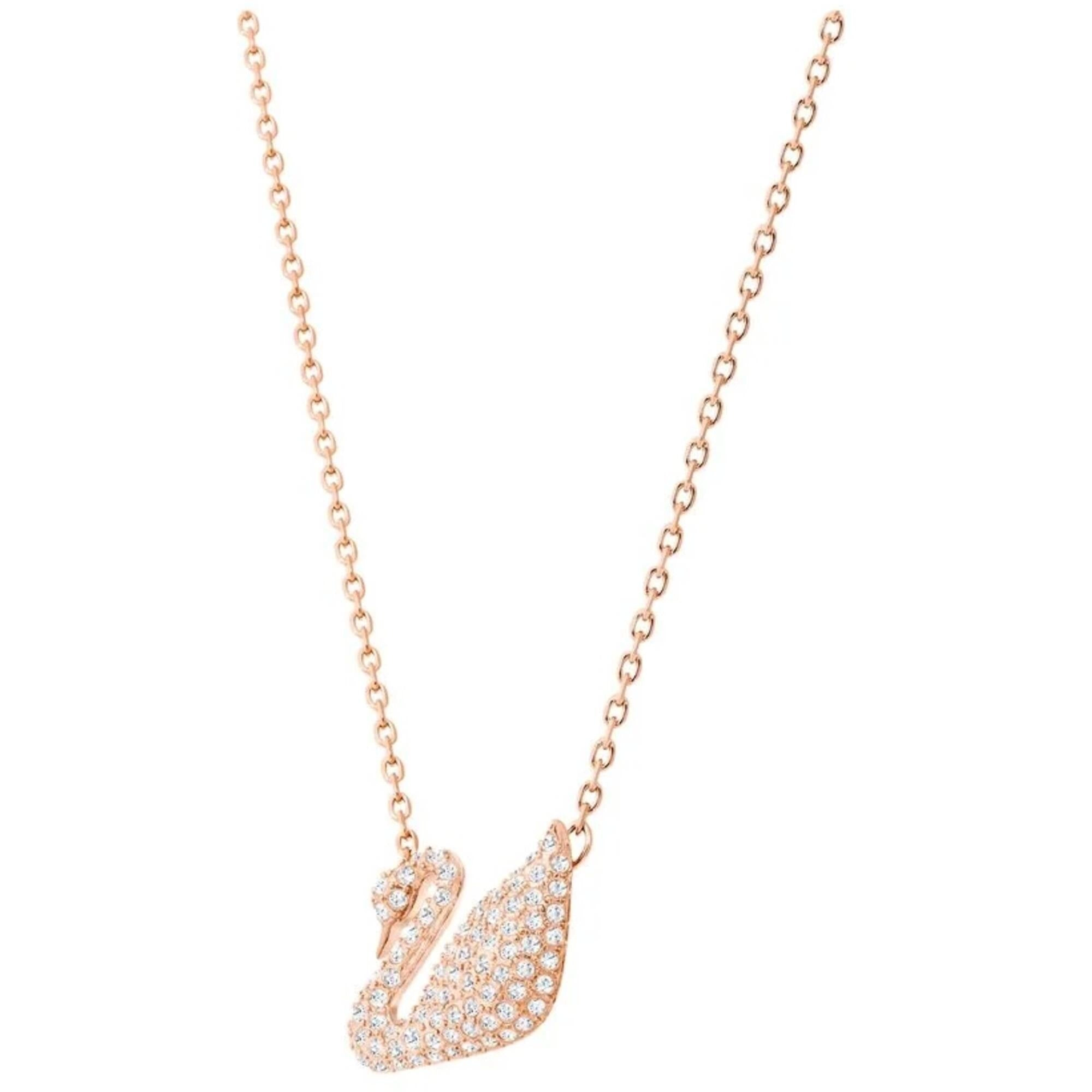 Swarovski Women's Necklace - Swan Crystal Pave Rose Gold Plated | 5121597