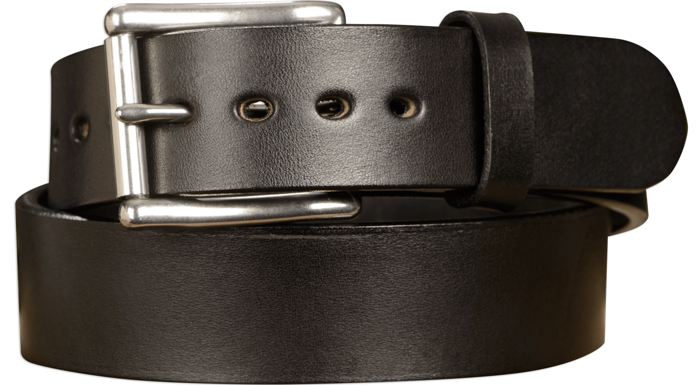 The Eastwood: Men's Black Non Stitched Leather Belt Max Thick 1.75" Extra Wide