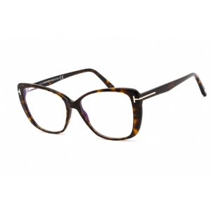 Tom Ford Women's Eyeglasses - Dark Havana Butterfly Full Rim Frame | FT5744-B 052