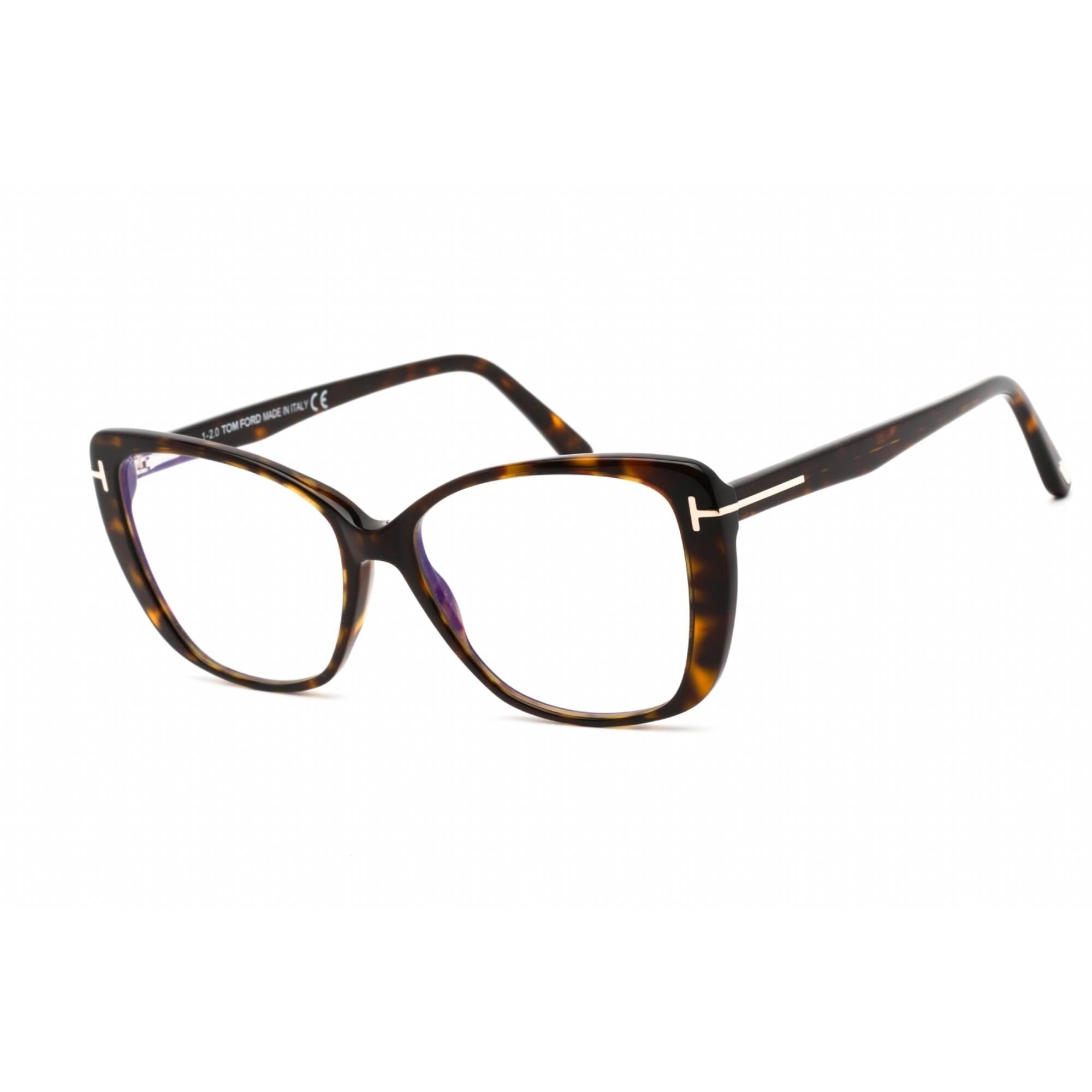 Tom Ford Women's Eyeglasses - Dark Havana Butterfly Full Rim Frame | FT5744-B 052