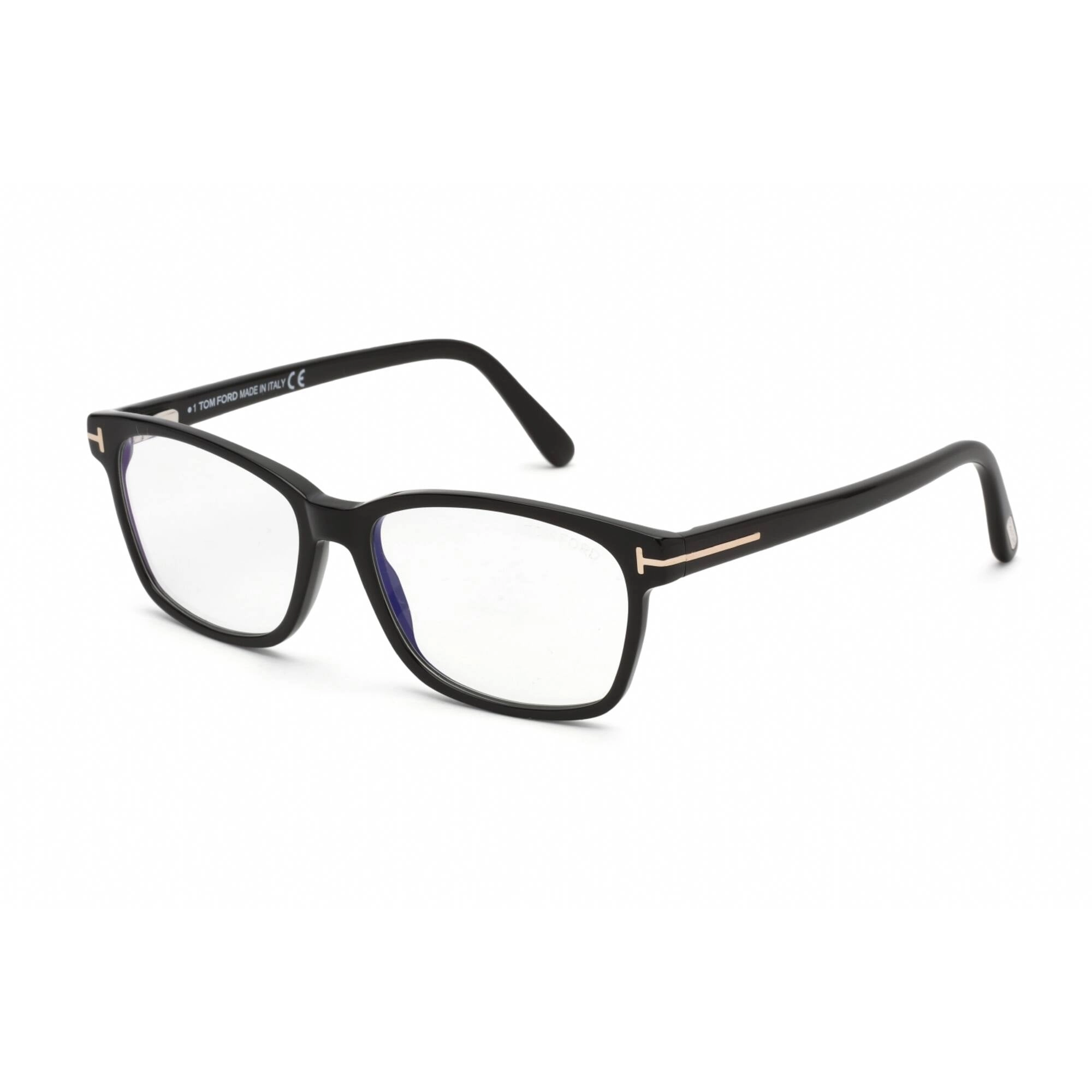 Tom Ford Women's Eyeglasses - Shiny Black Plastic Rectangular Frame | FT5713-B 001