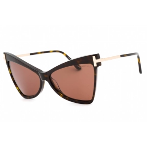 Tom Ford Women's Sunglasses - Dark Havana Plastic Frame Brown Lens | FT0767 52E