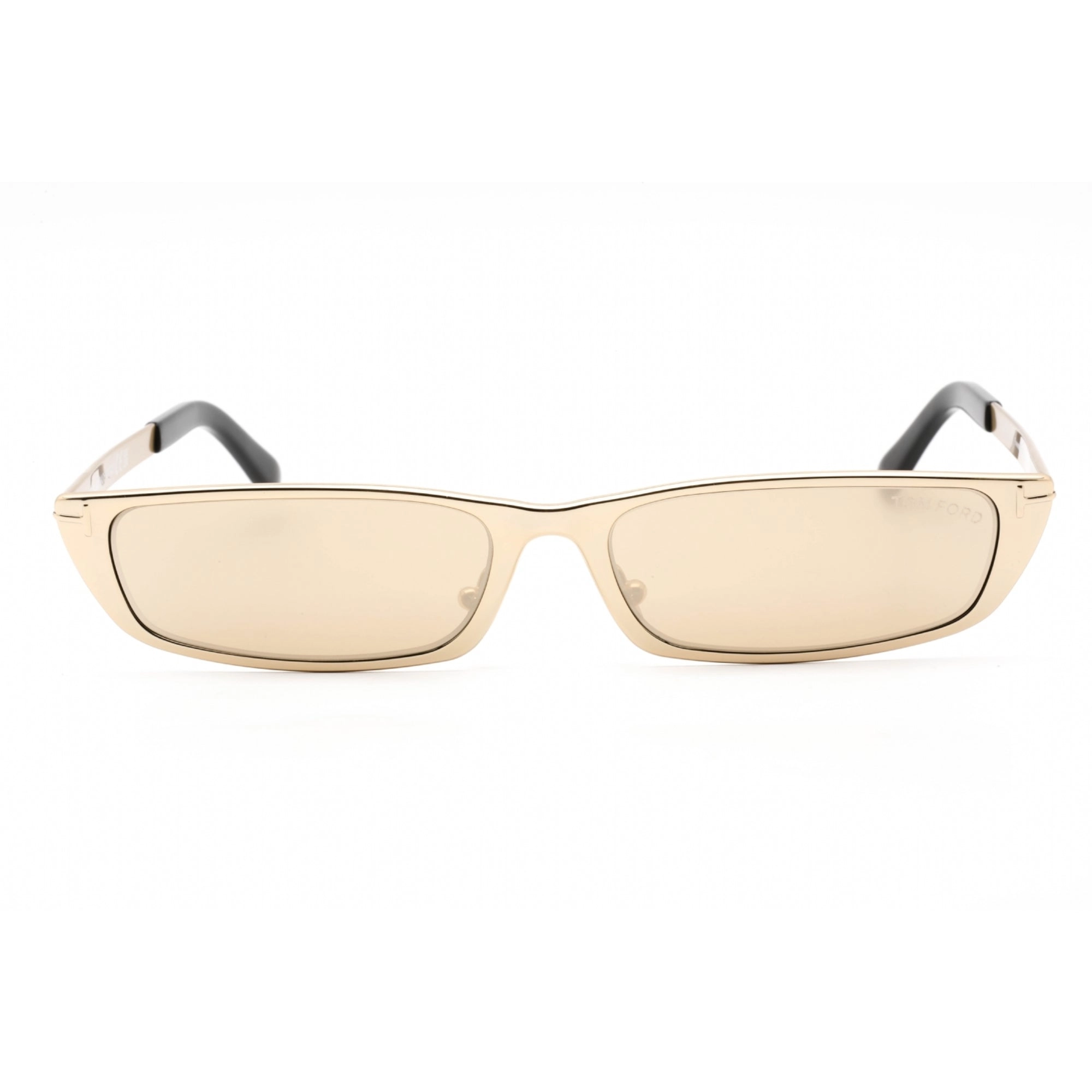 Tom Ford Women's Sunglasses - Gold Metal Rectangular Full Rim Shape Frame| FT1059 32G
