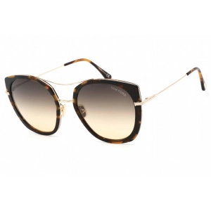Tom Ford Women's Sunglasses - Gradient Smoke Lens Cat Eye Metal Frame | FT0760 55B