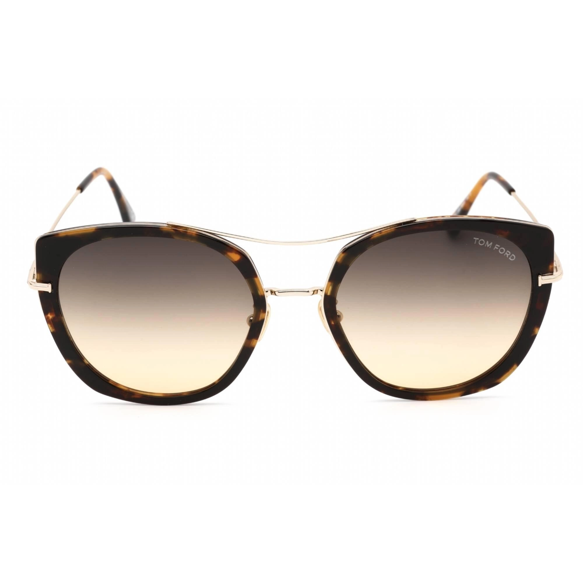 Tom Ford Women's Sunglasses - Gradient Smoke Lens Cat Eye Metal Frame | FT0760 55B