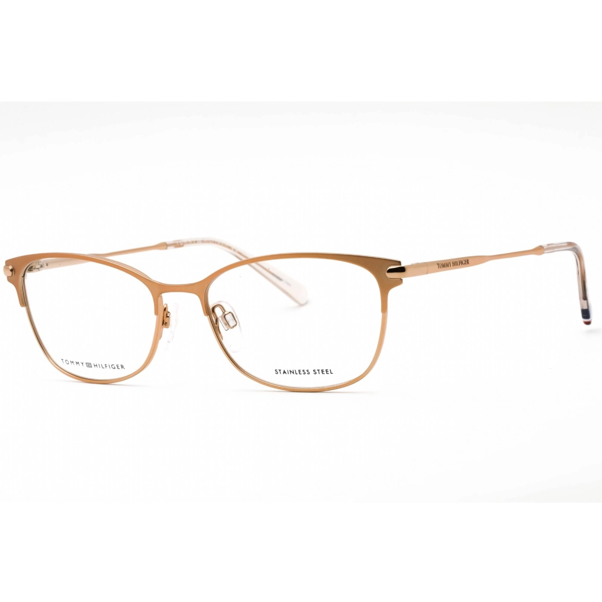 Tommy Hilfiger Women's Eyeglasses - Gold Copper Metal Rectangular | TH 1958 0DDB 00