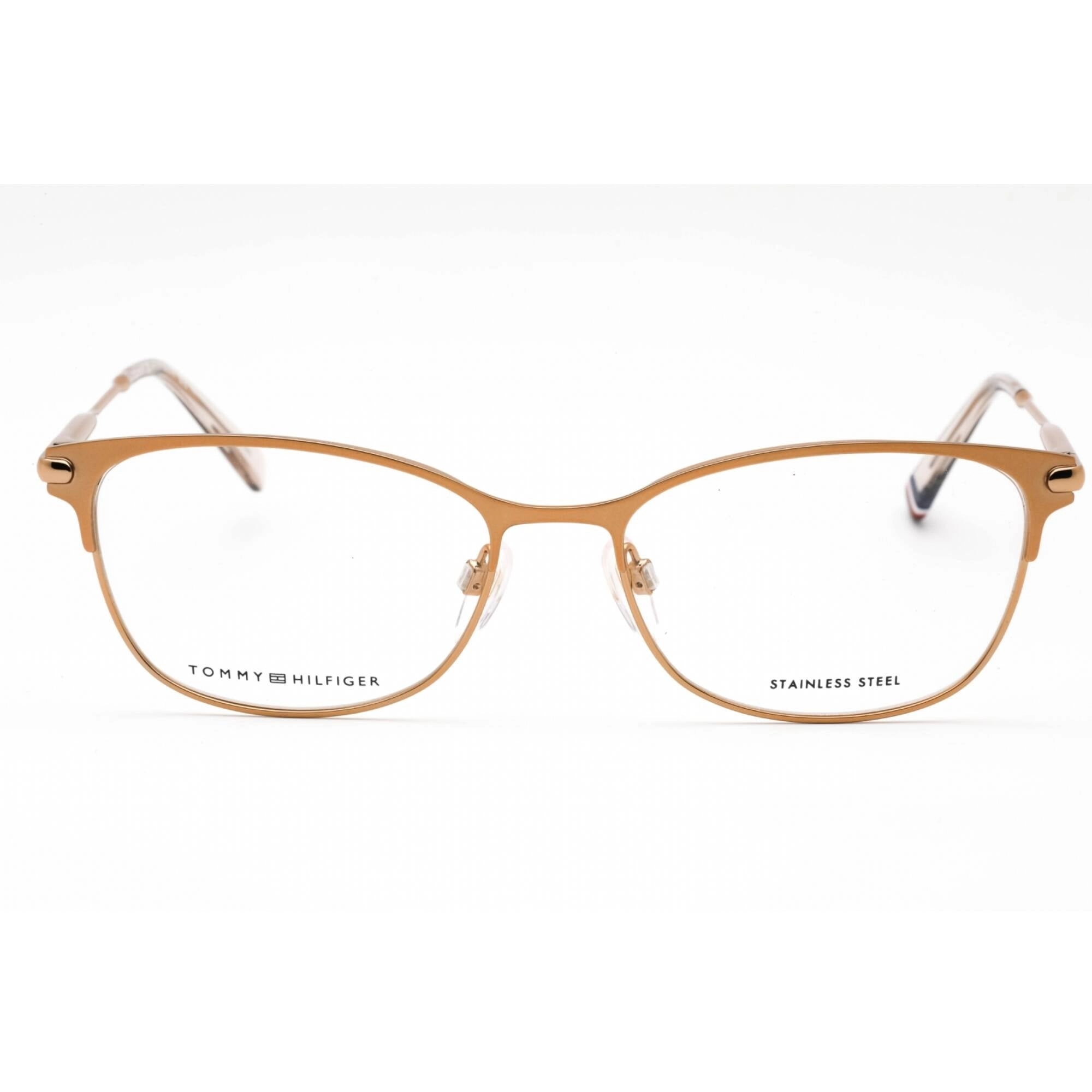Tommy Hilfiger Women's Eyeglasses - Gold Copper Metal Rectangular | TH 1958 0DDB 00