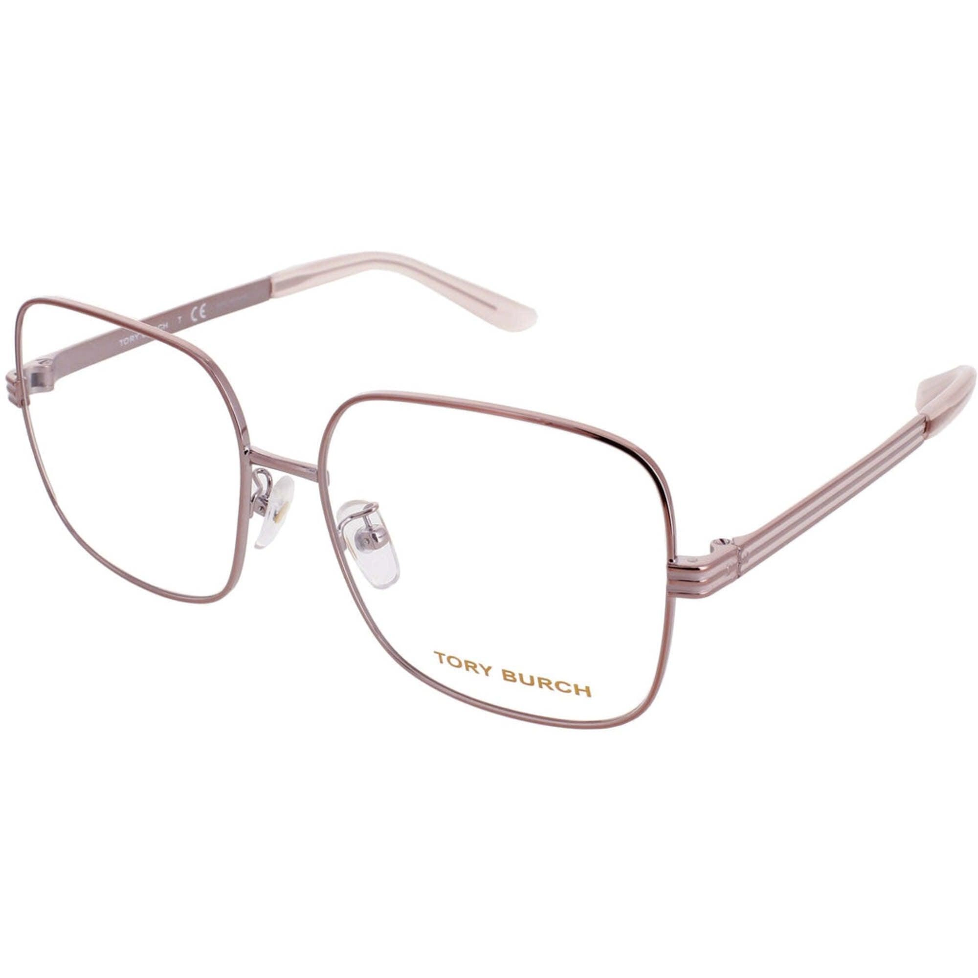 Tory Burch Women's Eyeglasses - Shiny Rose Gold Metal Square Frame | 0TY1070 3254