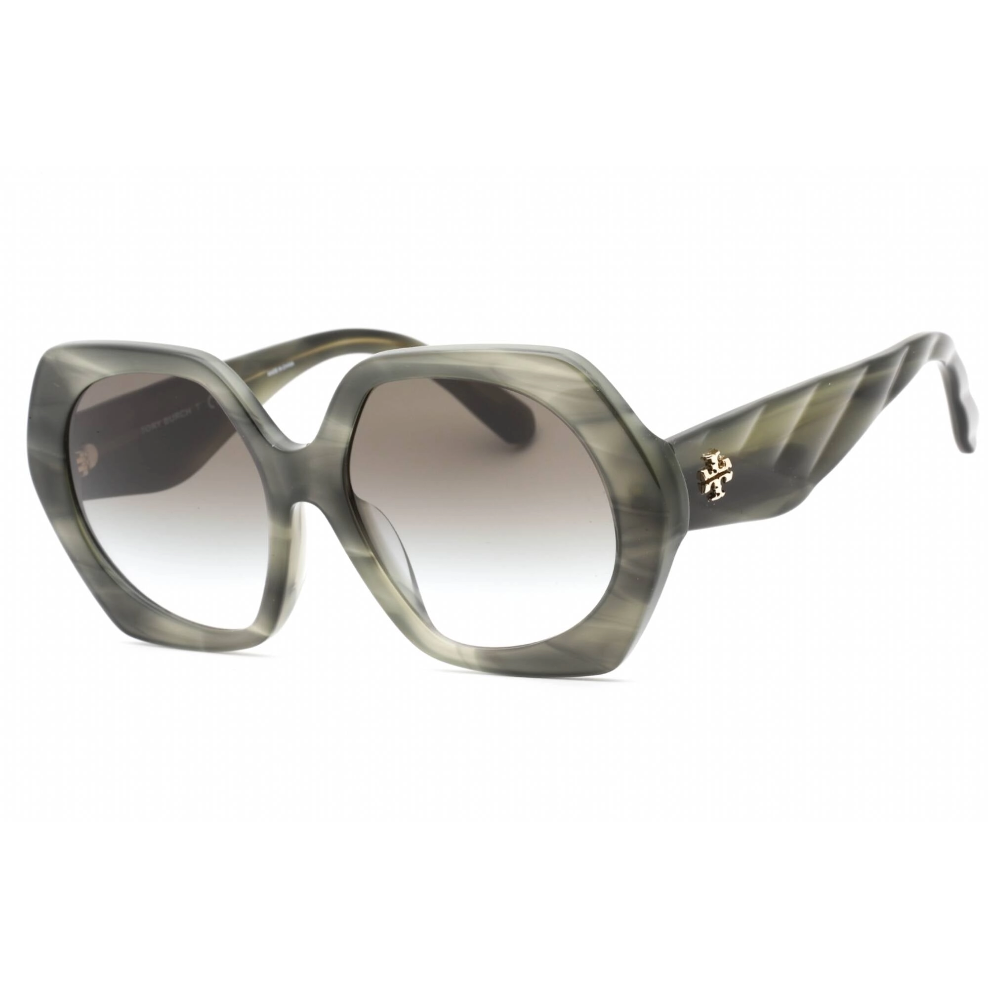 Tory Burch Women's Sunglasses - Green Horn Effect Butterfly Frame | 0TY7195F 19562A