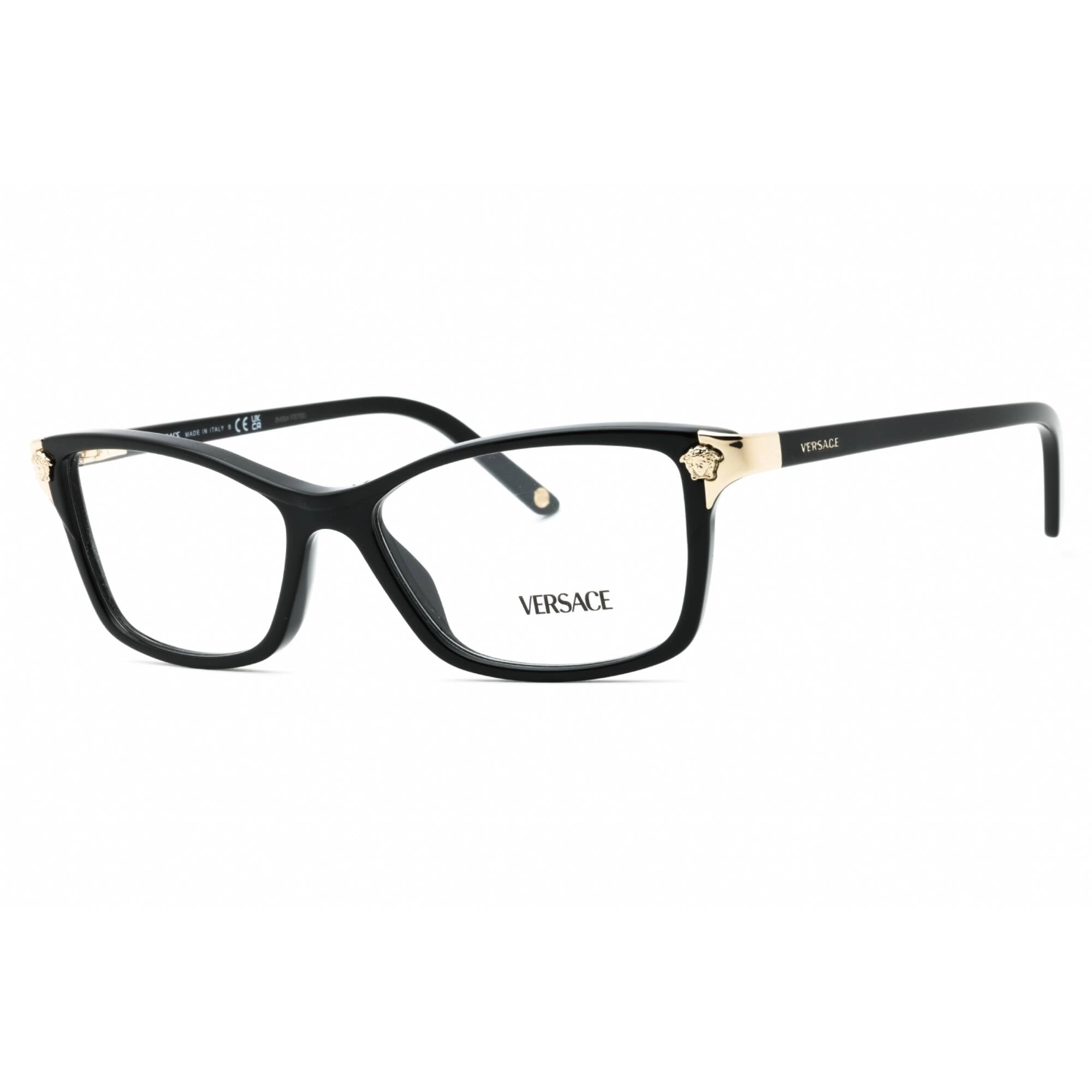 Versace Women's Eyeglasses - Black Plastic Cat Eye Shape Full Rim Frame | VE3156 GB1