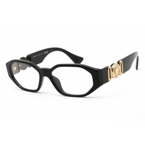 Versace Women's Eyeglasses - Clear Lens Black Plastic Geometric Frame | 0VE3320U GB1