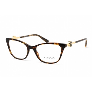 Versace Women's Eyeglasses - Clear Lens Cat Eye Havana Acetate Frame | VE3293 108
