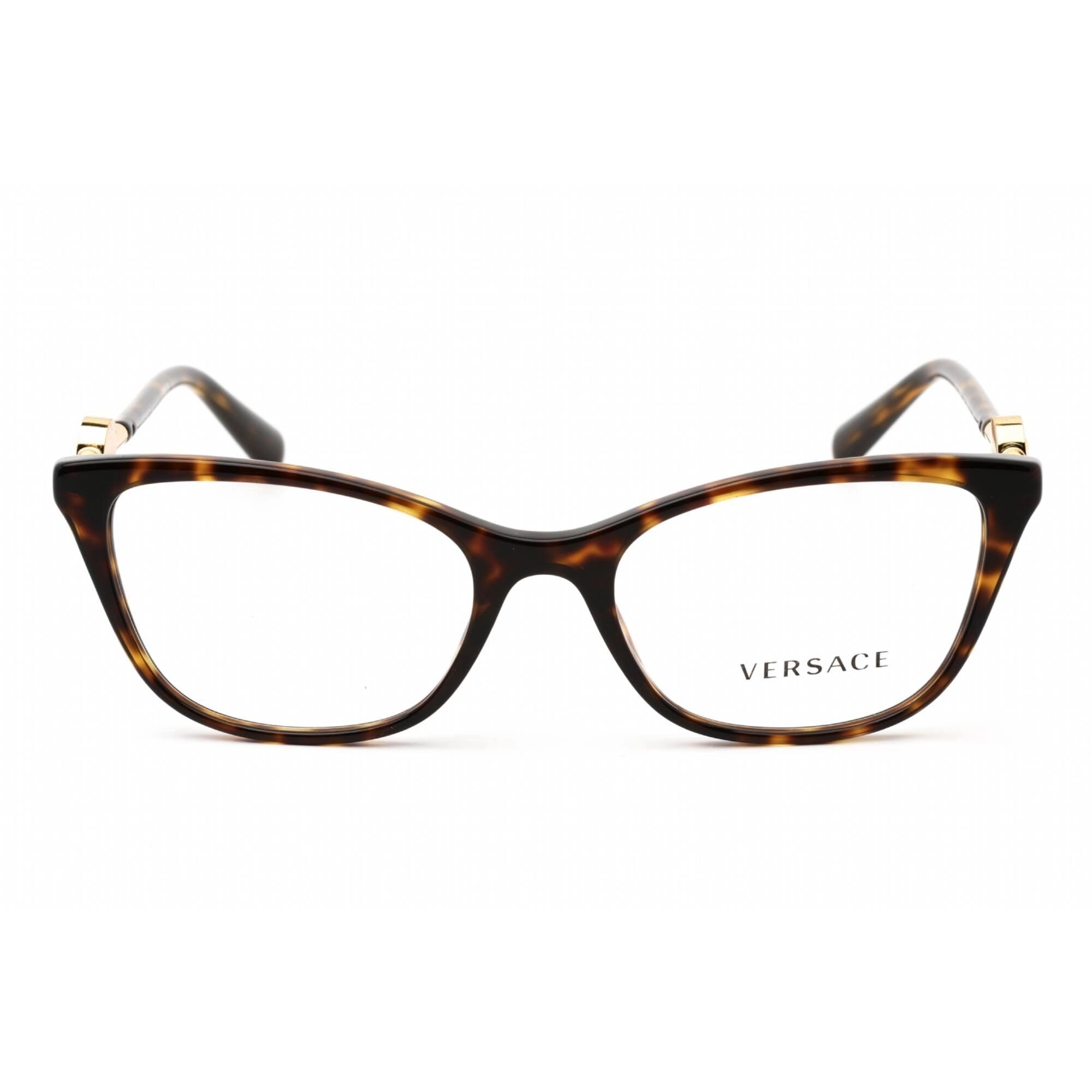 Versace Women's Eyeglasses - Clear Lens Cat Eye Havana Acetate Frame | VE3293 108