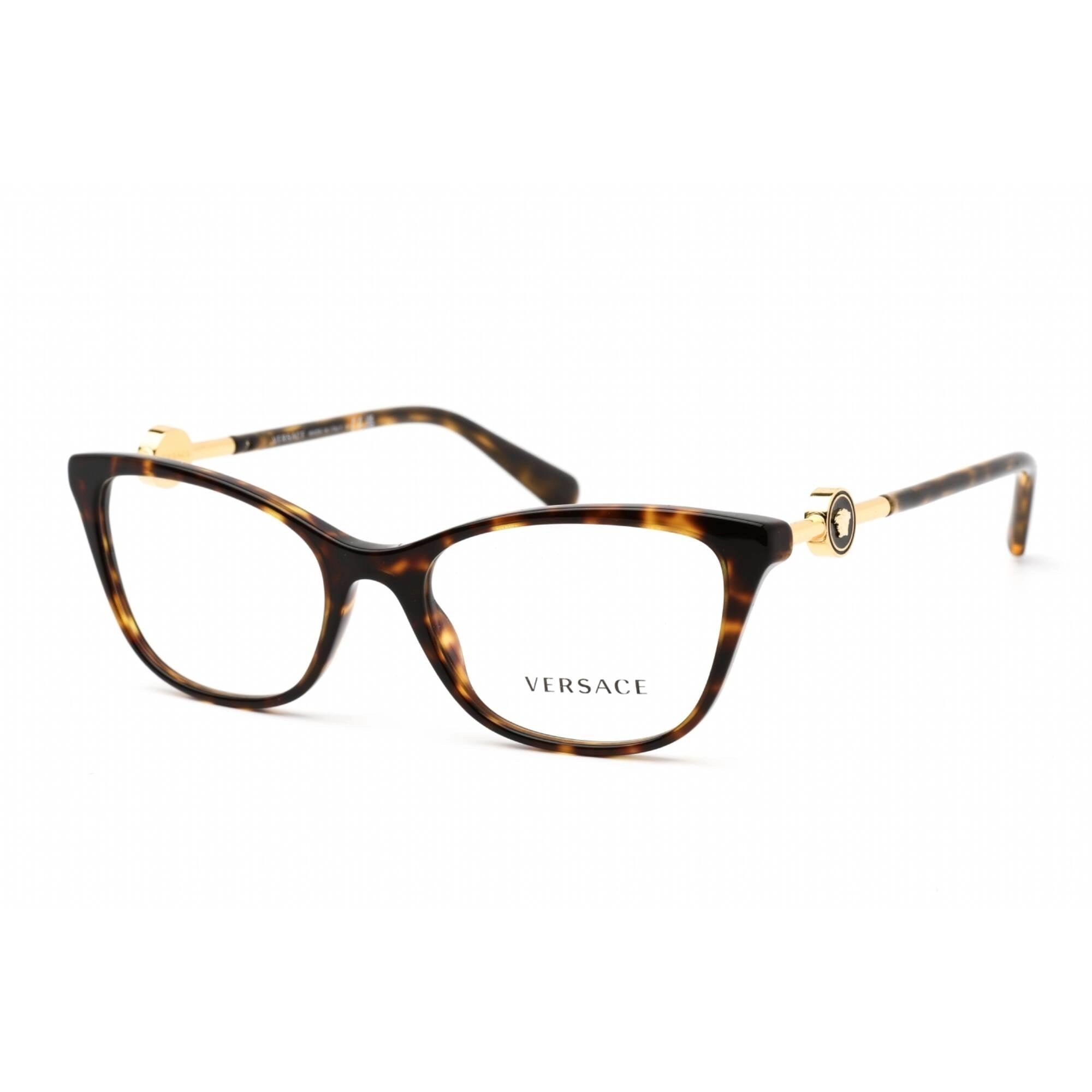 Versace Women's Eyeglasses - Clear Lens Cat Eye Havana Acetate Frame | VE3293 108