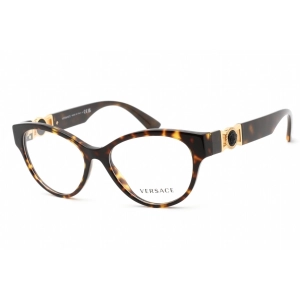 Versace Women's Eyeglasses - Full Rim Cat Eye Shape Havana Plastic Frame | 0VE3313 108