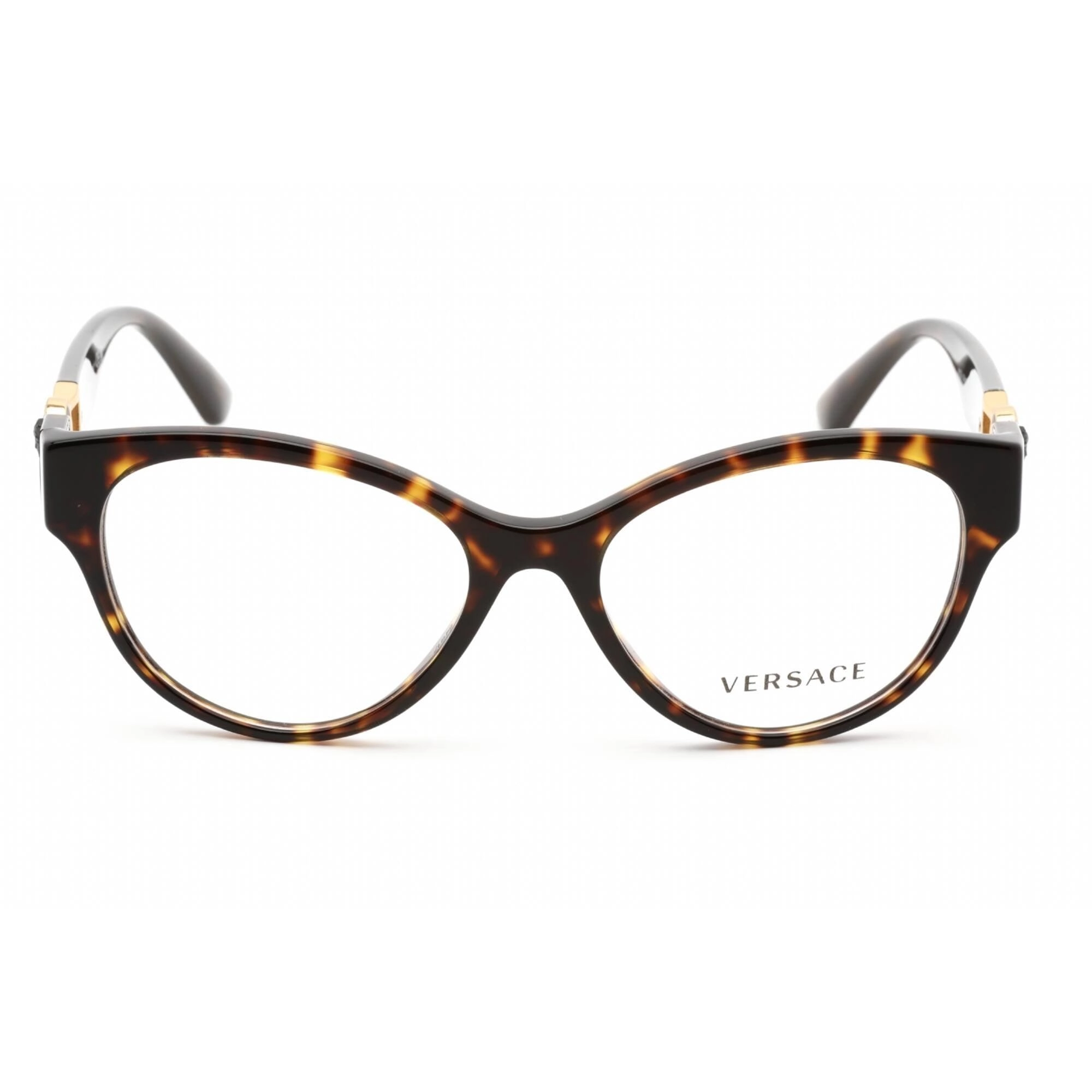 Versace Women's Eyeglasses - Full Rim Cat Eye Shape Havana Plastic Frame | 0VE3313 108
