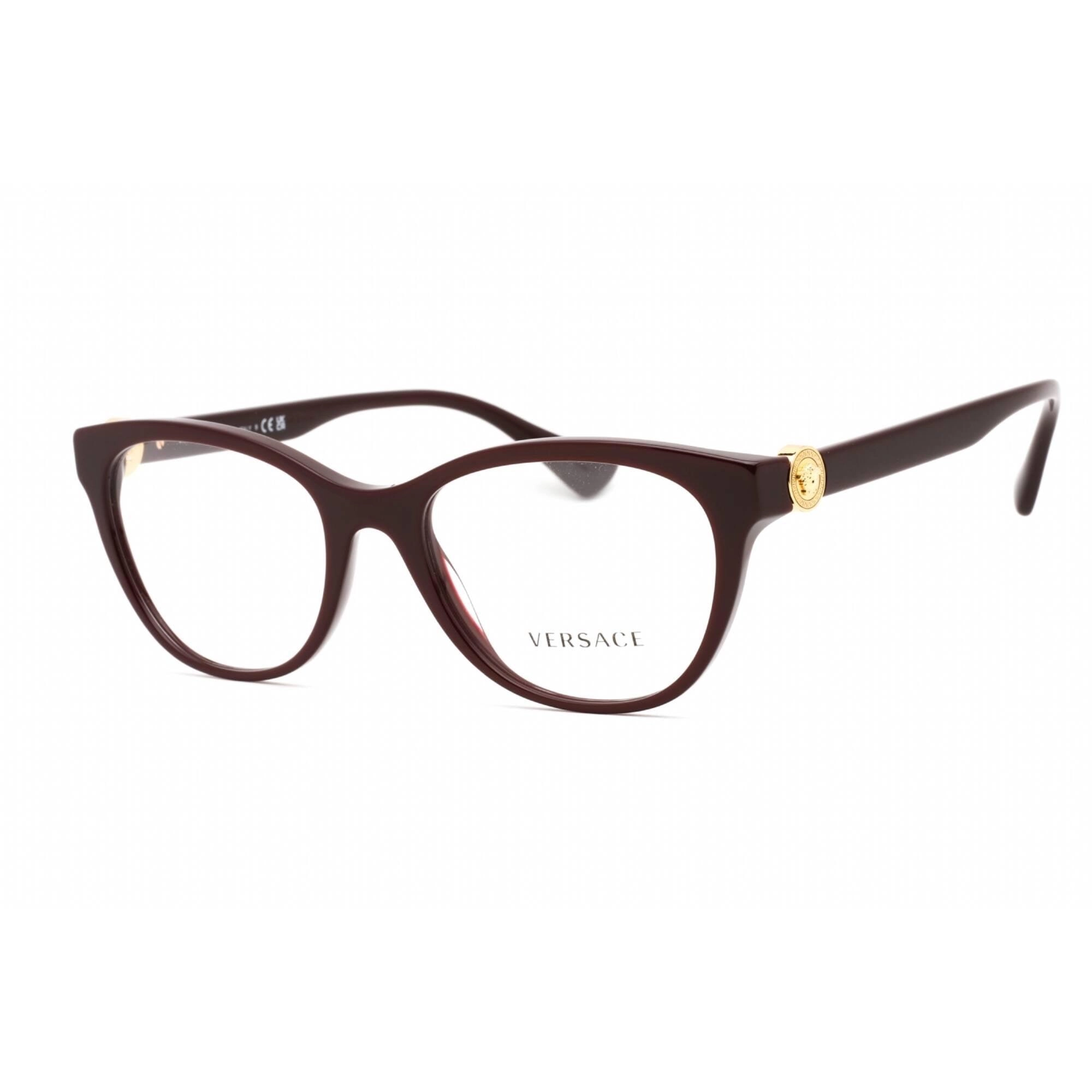 Versace Women's Eyeglasses - Full Rim Plum Plastic Cat Eye Shape Frame | 0VE3330 5386