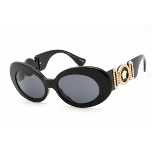 Versace Women's Sunglasses - Full Rim Black Plastic Oval Shape Frame | VE4426BU GB1/87
