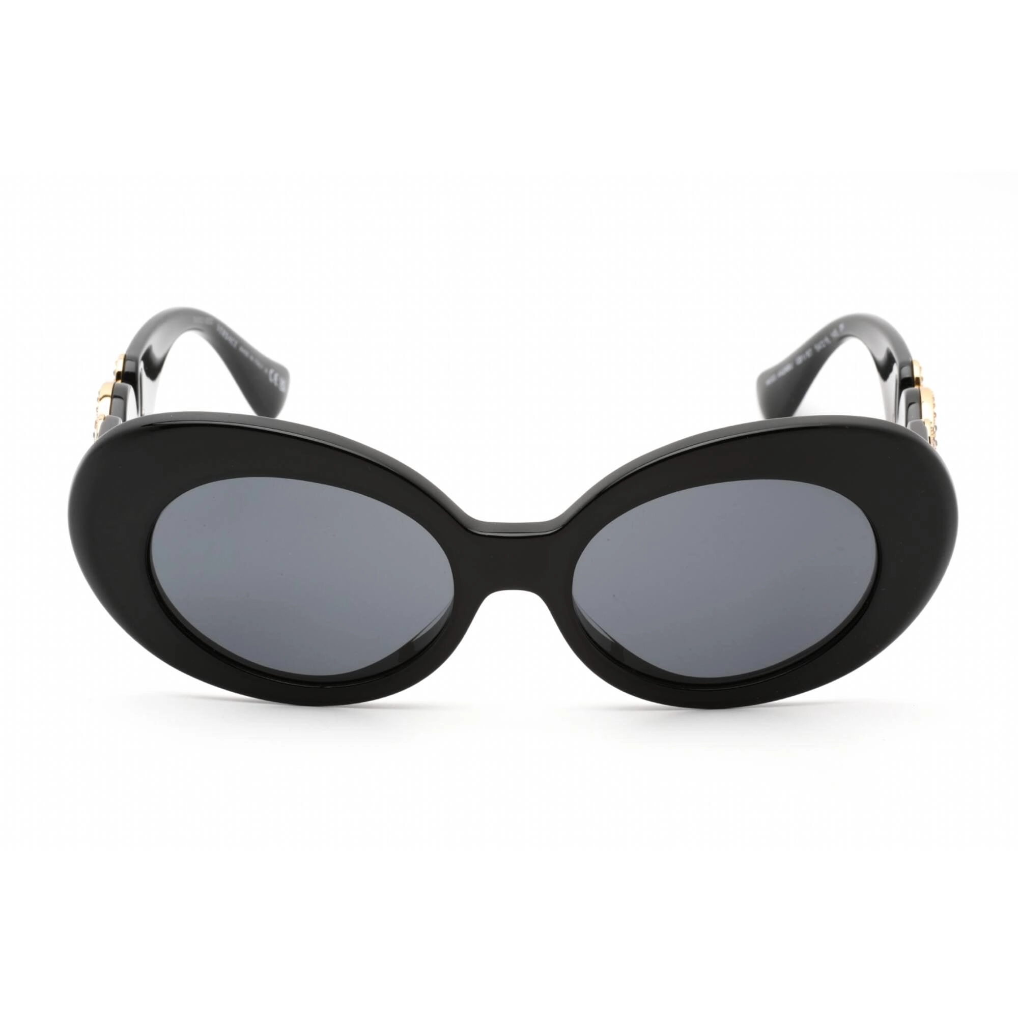 Versace Women's Sunglasses - Full Rim Black Plastic Oval Shape Frame | VE4426BU GB1/87