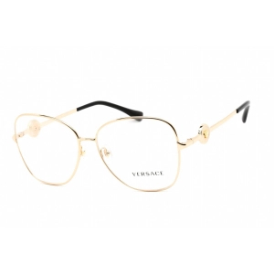Versace Women's Sunglasses - Full Rim Gold Metal Cat Eye Shape Frame | 0VE1289 1002