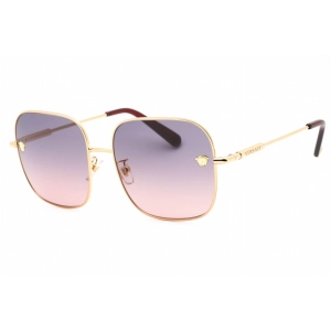 Versace Women's Sunglasses - Gold Metal Square Shape Full Rim Frame | 0VE2246D 1002I6