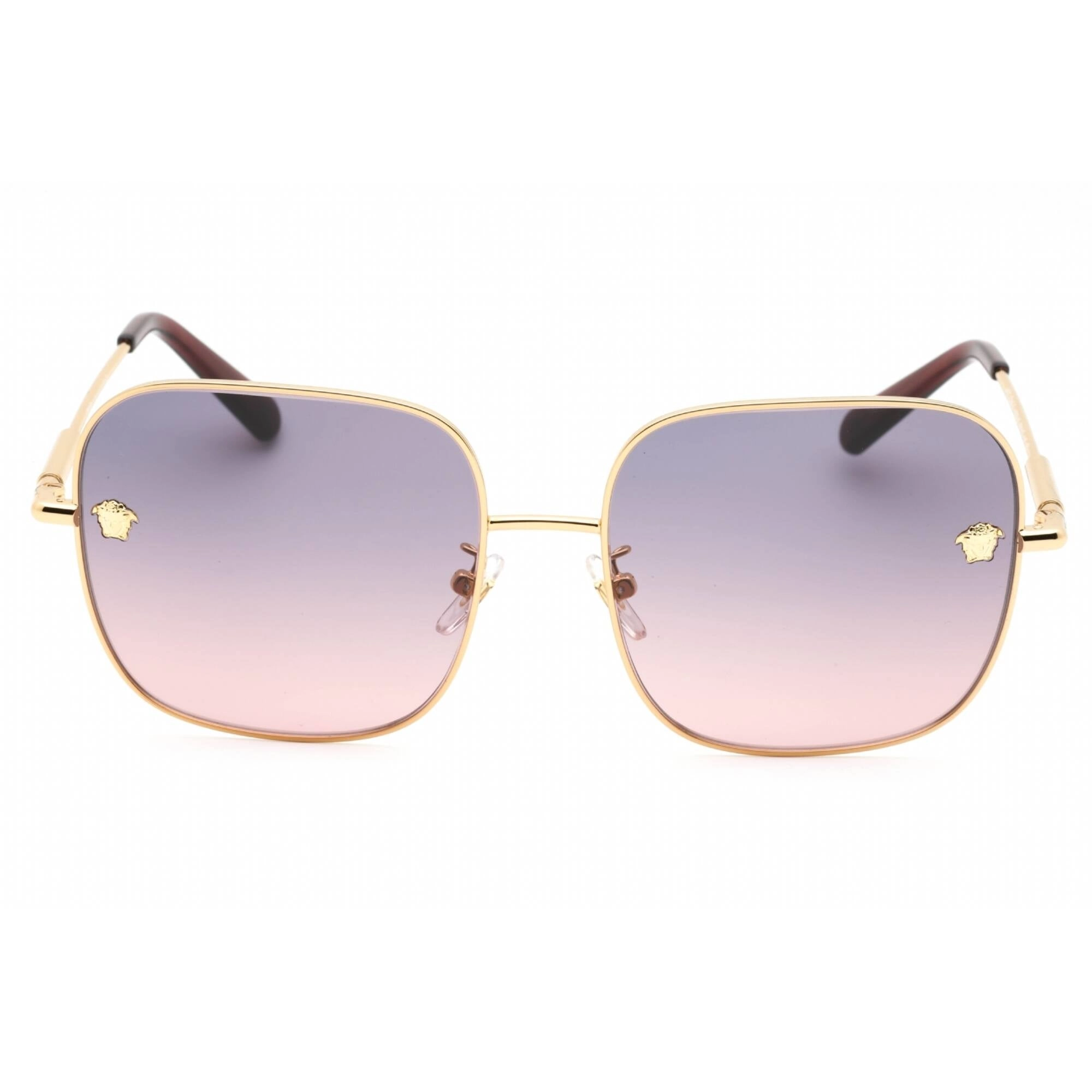 Versace Women's Sunglasses - Gold Metal Square Shape Full Rim Frame | 0VE2246D 1002I6