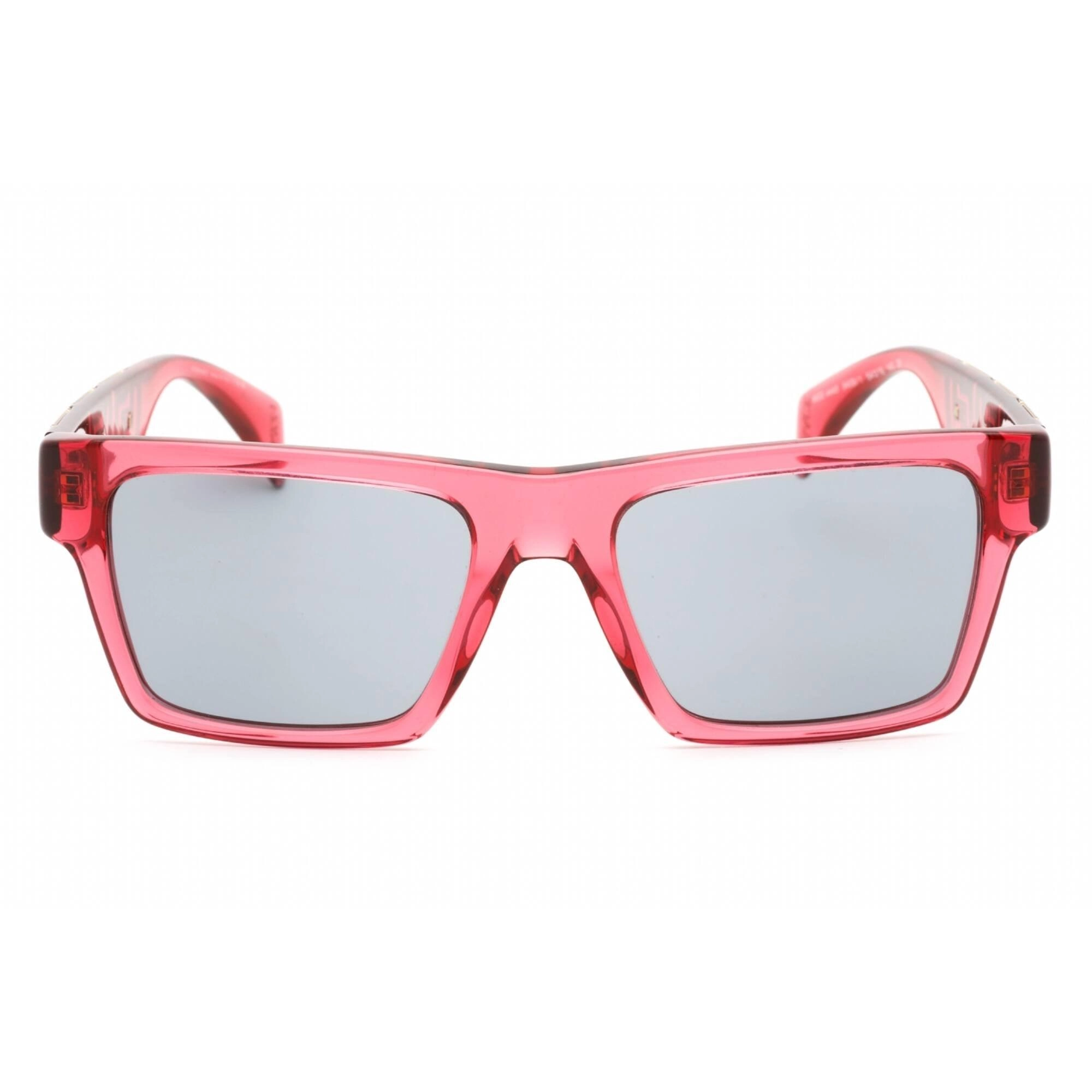 Versace Women's Sunglasses - Transparent Red Plastic Rectangular | 0VE4445 5409/1