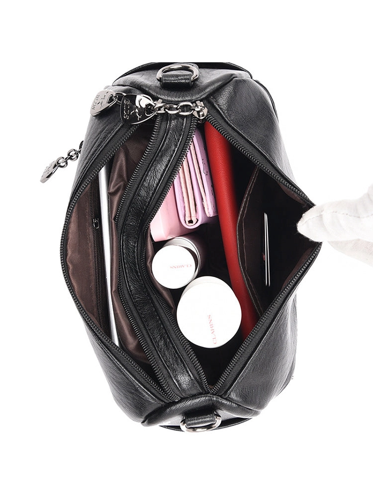 Women's Multi Pockets Soft PU Leather Purse and Handbag Shoulder Bag