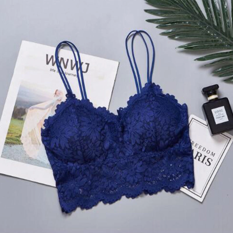 Women's Padded Lace Bandeau Bra Without Underwire